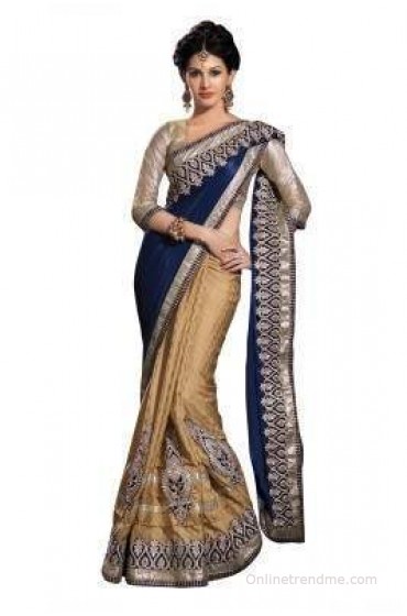 Chirag Sarees Embriodered Fashion Crepe Sari